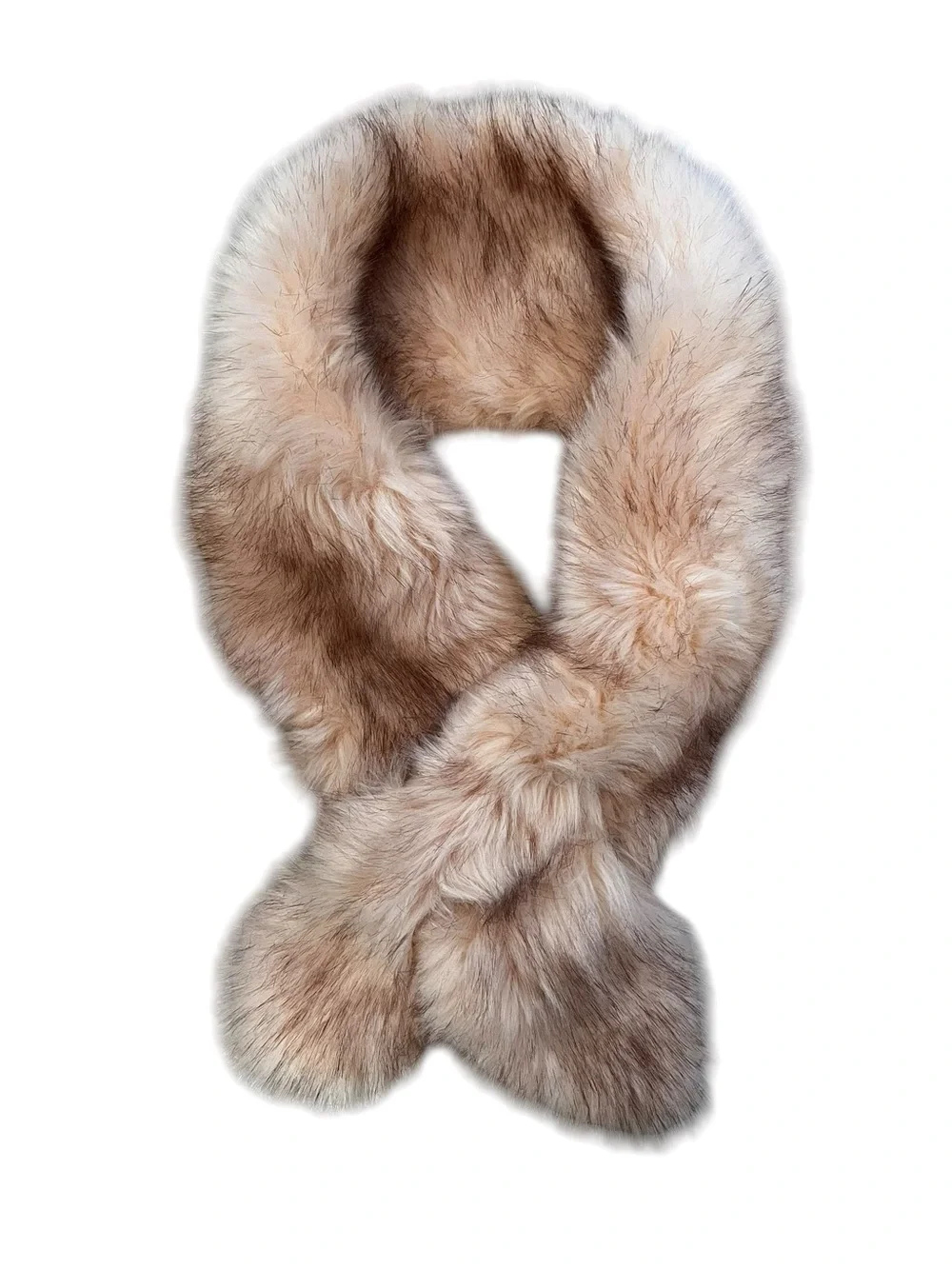 Ivory Faux Fur Wrap Stole Shawl Formal Evening Bridal